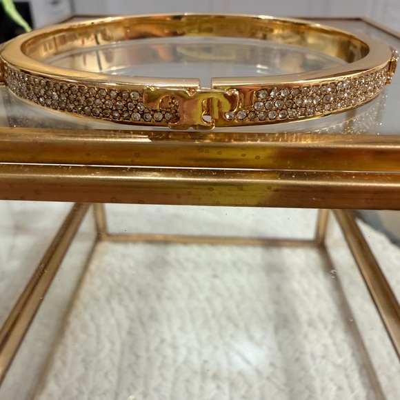 Tory Burch Gold Icon Pavé Hinge Bracelet NWT/Dust Bag - Picture 2 of 6